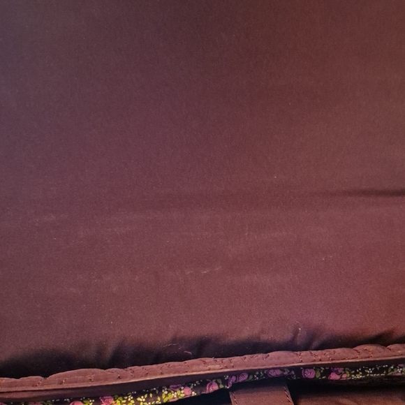 Vera Bradley Brown Laptop Bag with Embossed Floral Design - Picture 5 of 16